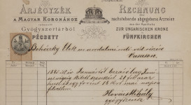Apró nyomtatványok, számlák a JPM Történeti Osztályának gyűjteményéből 