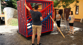 Egy op-art installáció születésének fázisai